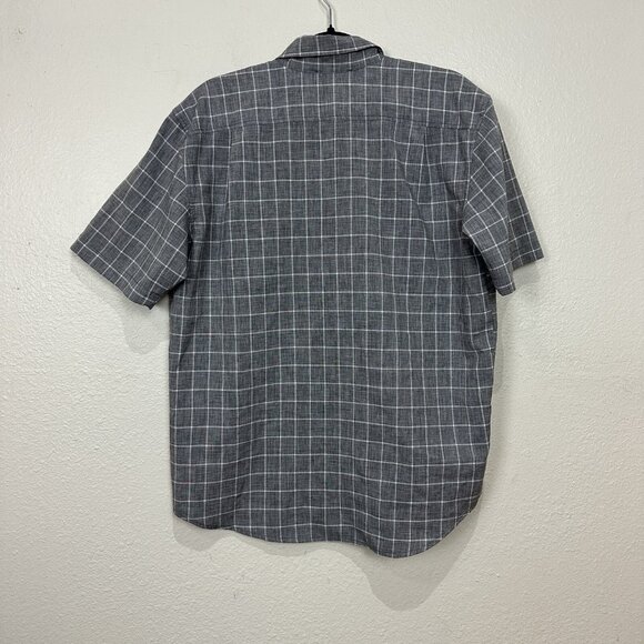 Orvis Check Plaid Shirt Size M Gray Short Sleeve Button Down Casual Shirt - Picture 4 of 9
